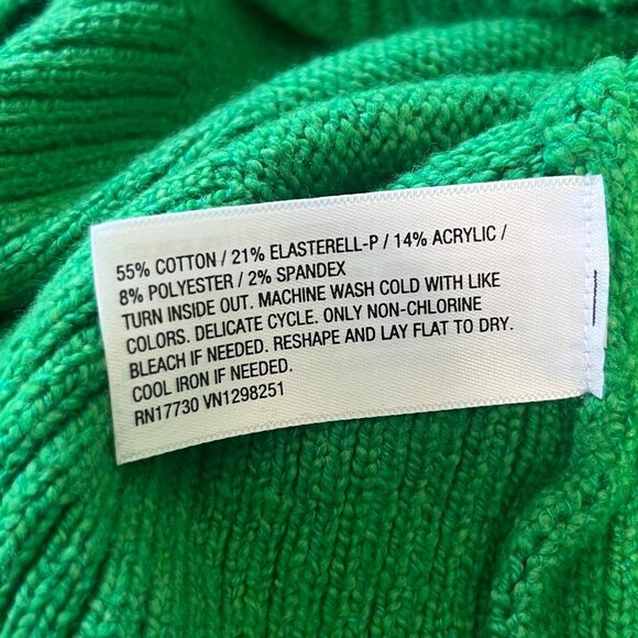 A New Day Turtleneck Sweater Womens XS Green New Pullover Cozy Casual Chic - Picture 6 of 8